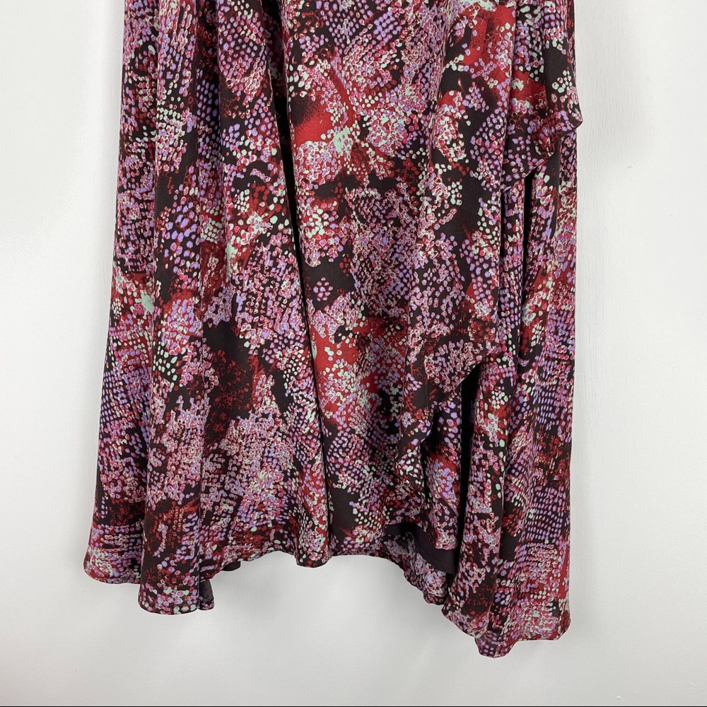 Silence + Noise Printed Wrap Open Back Mini Dress - image 3